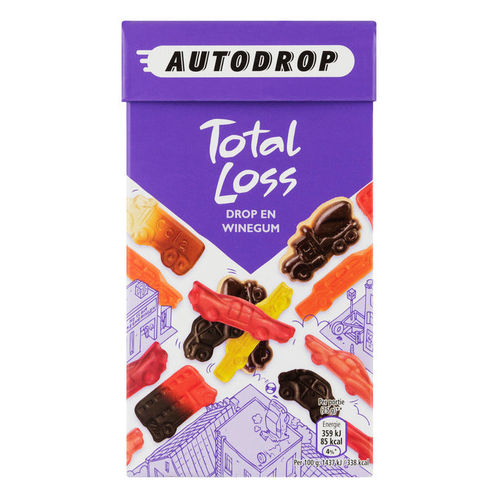Autodrop Total Loss gemengd /  Assorted mix of licorice & fruitgums 280g