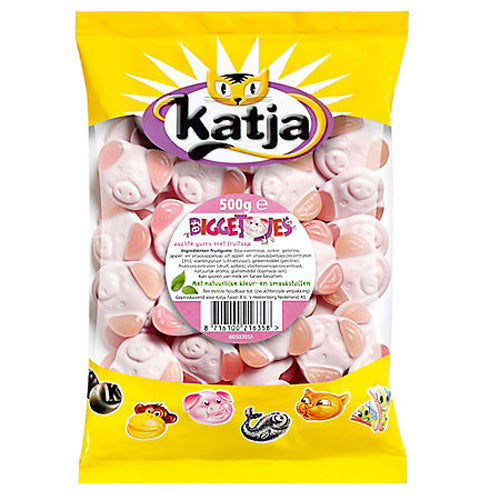 Katja  Biggetjes (zachte fruitgums) / Pigs (soft fruitgums) 500g