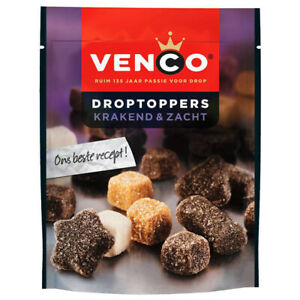 Venco Droptoppers Krakend & Zacht / Assorted Dutch Licorice Crunchy & Soft